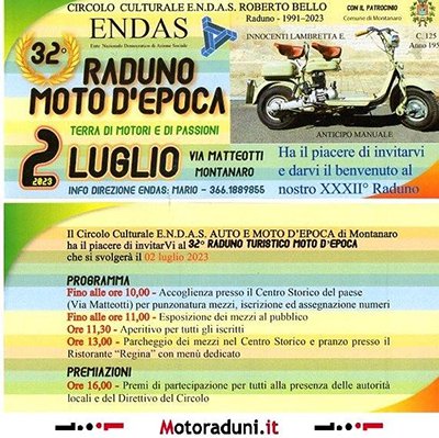 Locandina evento 32° RADUNO MOTO D'EPOCA