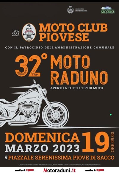 Locandina evento 32° RADUNO CITTA' DI PIOVE DI SACCO