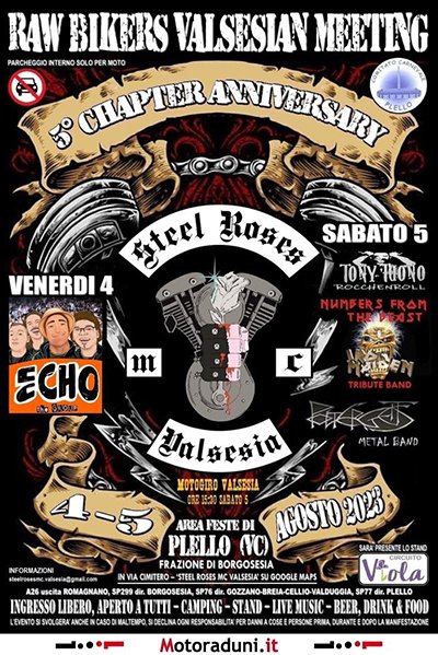 Locandina evento RAW BIKERS VALSESIAN MEETING