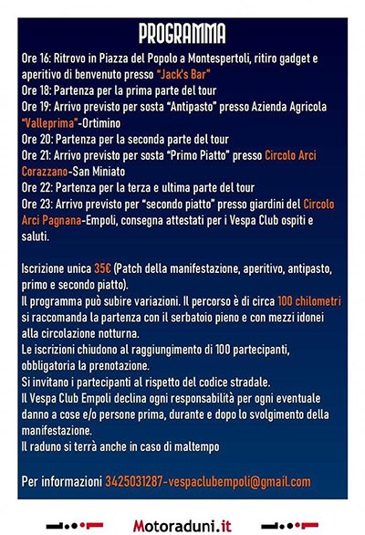 Locandina evento DI BUIO IN VESPA 7