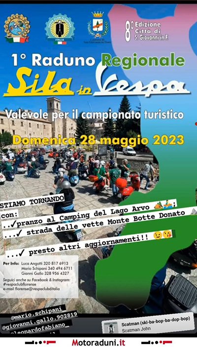 Locandina evento 1° RADUNO REGIONALE SILA IN VESPA