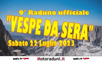 Locandina evento 9° RADUNO UFFICIALE VESPE DA SERA