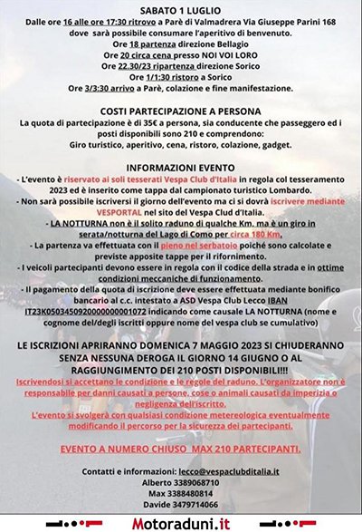 Locandina evento LA NOTTURNA