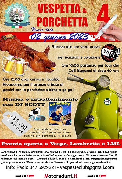 Locandina evento VESPETTA & PORCHETTA 4