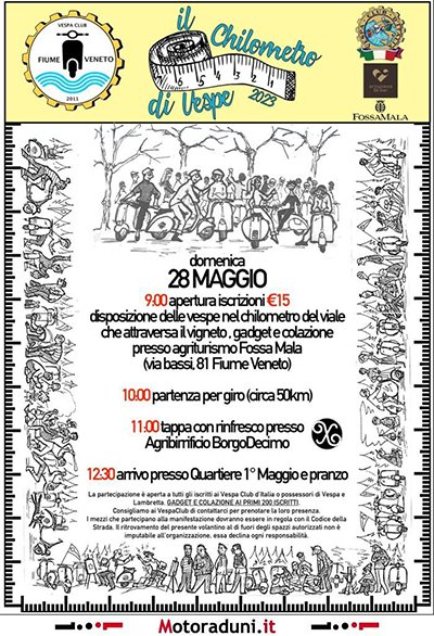 Locandina evento IL CHILOMETRO DI VESPE 2023