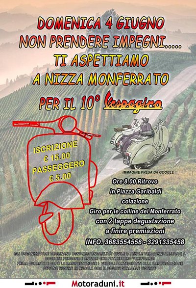 Locandina evento 10° VESPAGIRO