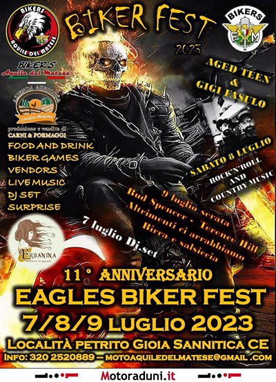 Locandina evento 11° EAGLES BIKER FEST