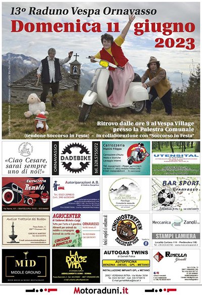 Locandina evento 13° RADUNO VESPA ORNAVASSO