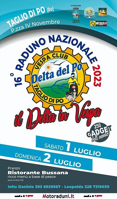 Locandina evento 16° RADUNO NAZIONALE IL DELTA IN VESPA