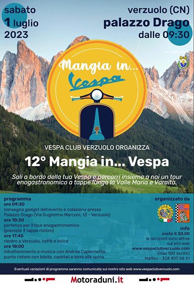 Locandina evento 12° MANGIA IN... VESPA