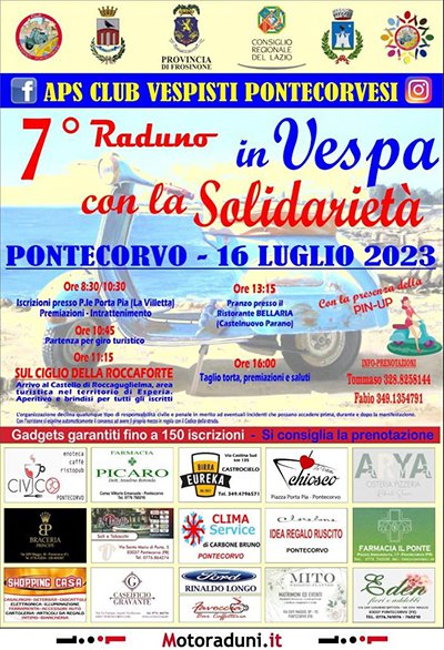 Locandina evento 7° RADUNO IN VESPA CON LA SOLIDARIETA'