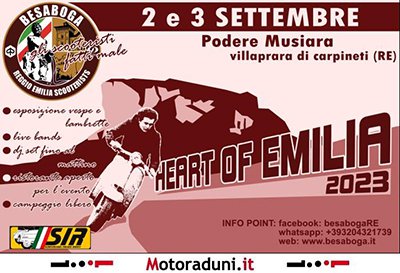 Locandina evento HEART OF EMILIA 2023