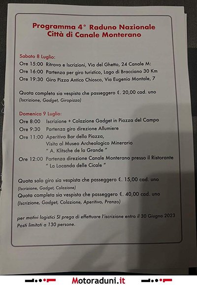 Locandina evento 4° RADUNO NAZIONALE