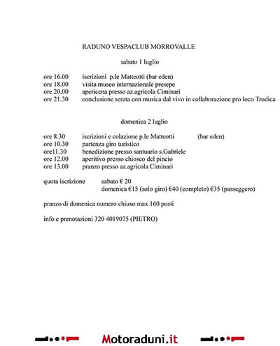 Locandina evento 3° VESPA RADUNO NAZIONALE
