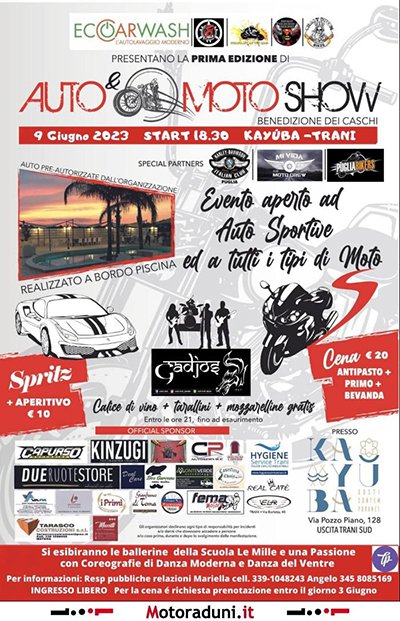 Locandina evento AUTO & MOTO SHOW - BENEDIZIONE DEI CASCHI