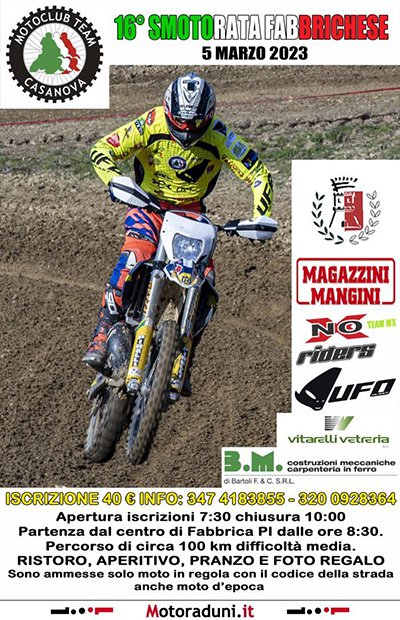 Locandina evento 16° SMOTORATA FABBRICHESE