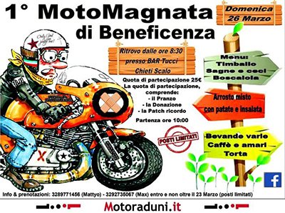 Locandina evento 1° MOTOMAGNATA DI BENEFICENZA