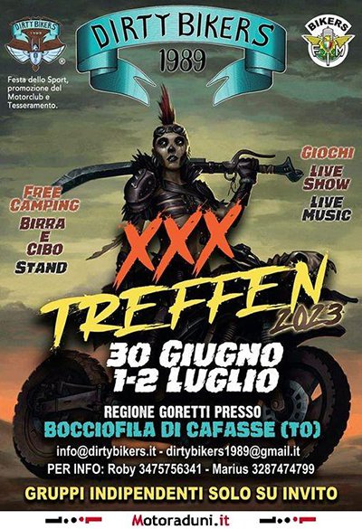 Locandina evento XXX TREFFEN DIRTY BIKERS 1989