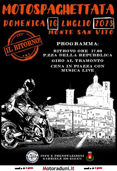 Locandina evento MOTOSPAGHETTATA 2023