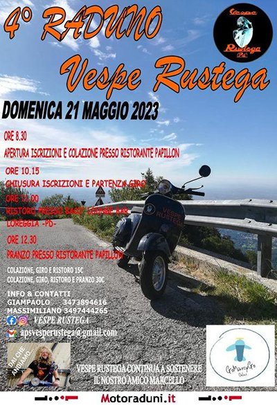 Locandina evento 4° RADUNO VESPE RUSTEGA