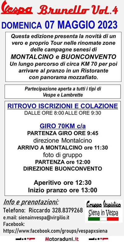 Locandina evento VESPA BRUNELLO VOL. 4