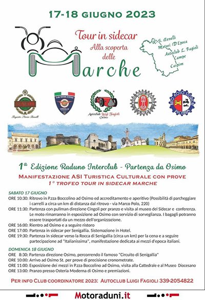Locandina evento TOUR IN SIDECARA ALLA SCOPERTA DELLE MARCHE