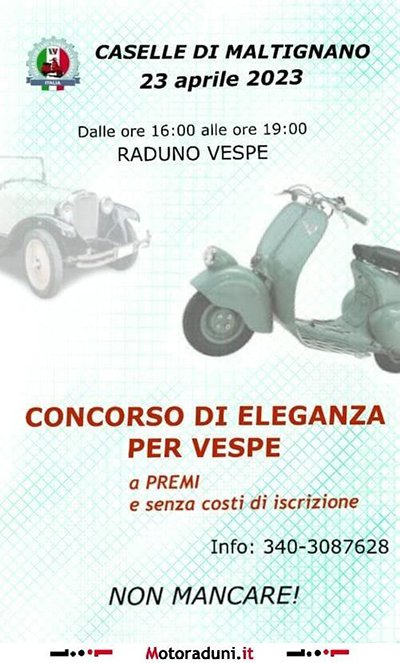 Locandina evento CONCORSO DI ELEGANZA PER VESPE
