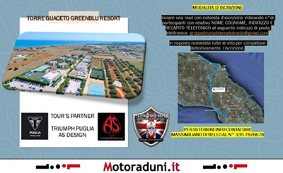 Locandina evento V° SALENTO TRIUMPH TOUR