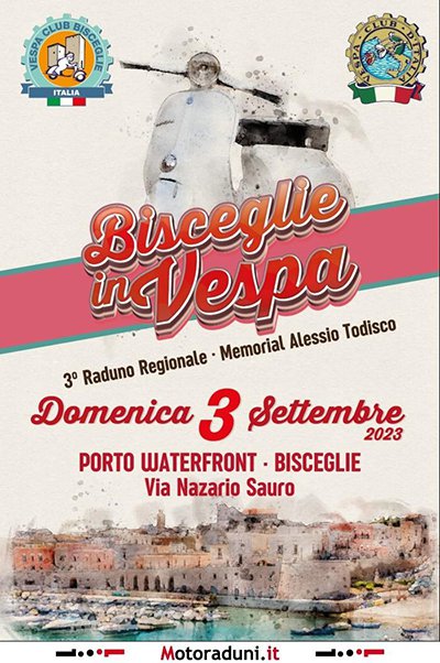 Locandina evento BISCEGLIE IN VESPA