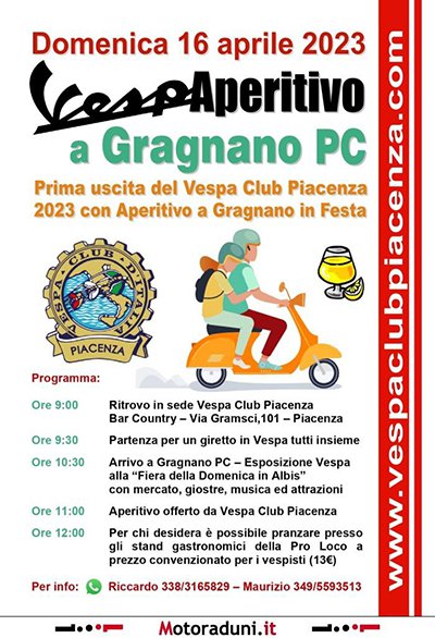 Locandina evento VESPAPERITIVO A GRAGNANO