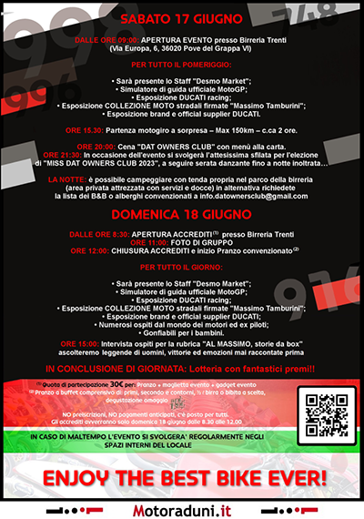 Locandina evento 4° RADUNO DUCATI - DAT OWNERS CLUB