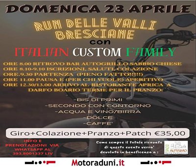 Locandina evento RUN DELLE VALLI BRESCIANE