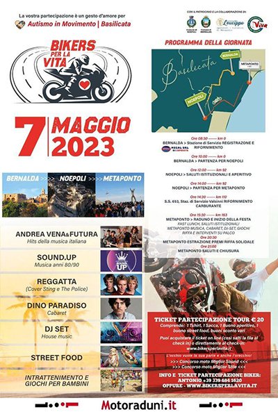 Locandina evento BIKERS PER LA VITA 2023
