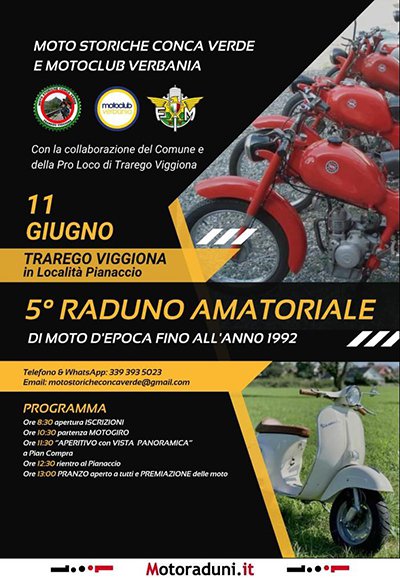 Locandina evento 5° RADUNO AMATORIALE DI MOTO D'EPOCA FINO ALL'ANNO 1992