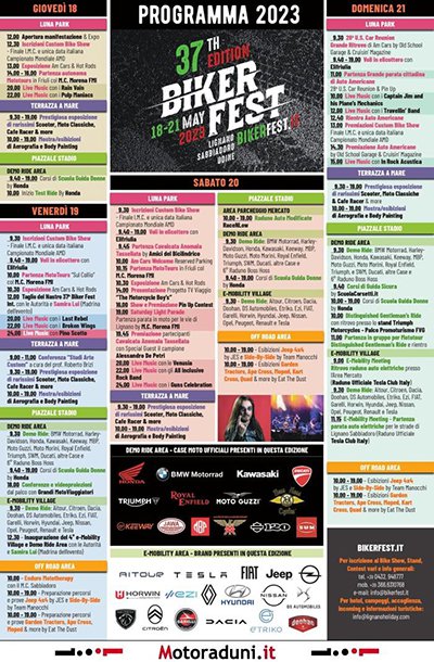 Locandina evento 37^ BIKER FEST INTERNATIONAL