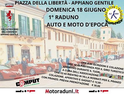 Locandina evento 1° RADUNO AUTO E MOTO D'EPOCA