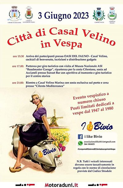 Locandina evento CITTA' DI CASAL VELINO IN VESPA
