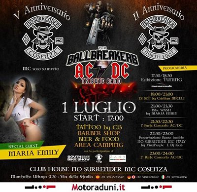 Locandina evento ANNIVERSARIO NO SURRENDER MC