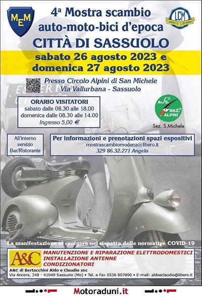 Locandina evento 4^ MOSTRA SCAMBIO CITTA' DI SASSUOLO