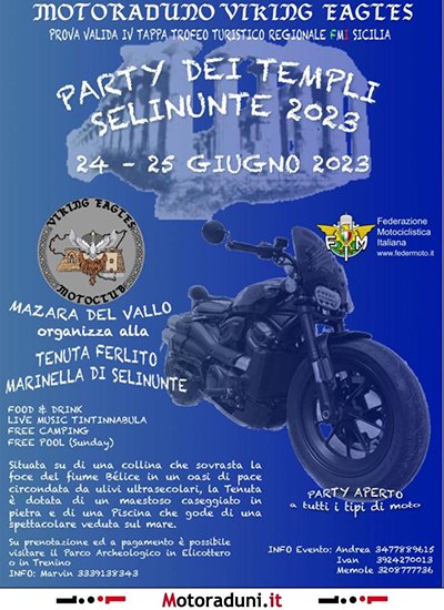 Locandina evento PARTY DEI TEMPLI SELINUNTE