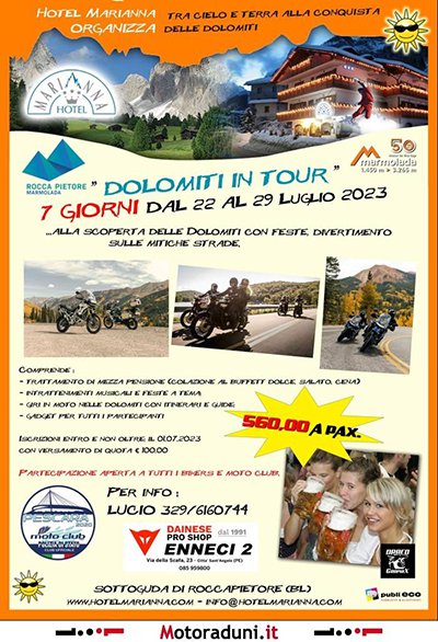 Locandina evento DOLOMITI IN TOUR