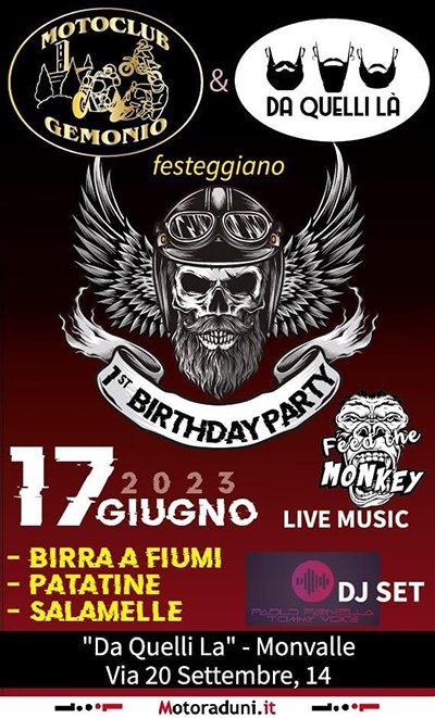 Locandina evento 1° BIRTHDAY PARTY