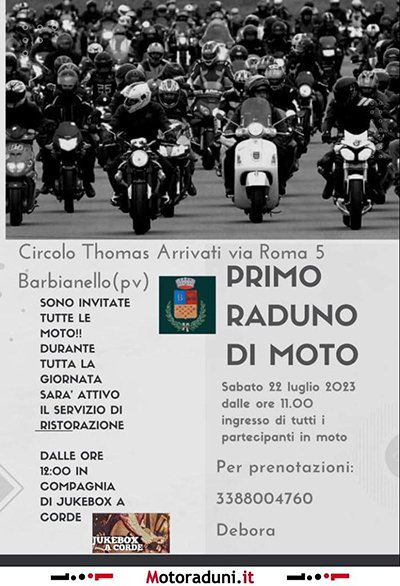 Locandina evento PRIMO RADUNO DI MOTO