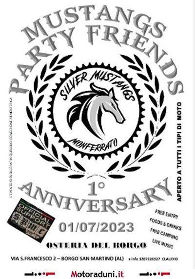 Locandina evento MUSTANGS PARTY FRIENDS