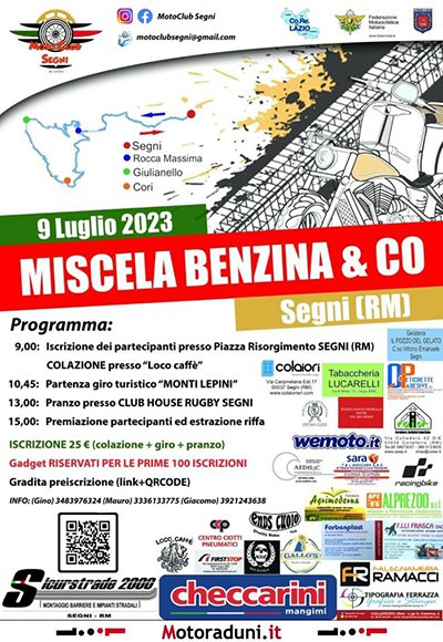 Locandina evento MISCELA BENZINA & CO