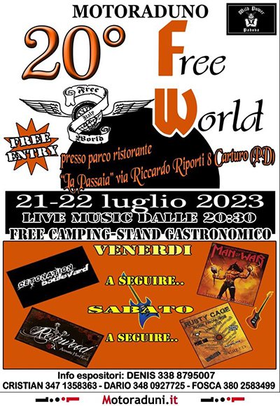 Locandina evento 20° MOTORADUNO FREEWORLD