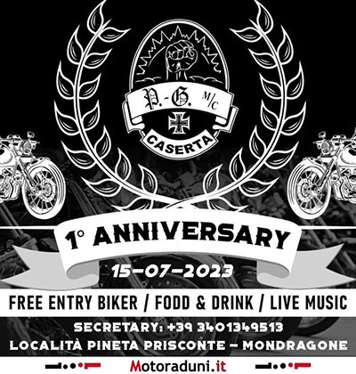 Locandina evento 1° ANNIVERSARY