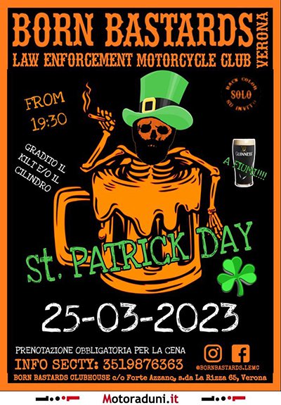 Locandina evento ST. PATRICK DAY