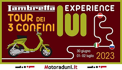 Locandina evento LAMBRETTA LUI EXPERIENCE TOUR DEI 3 CONFINI