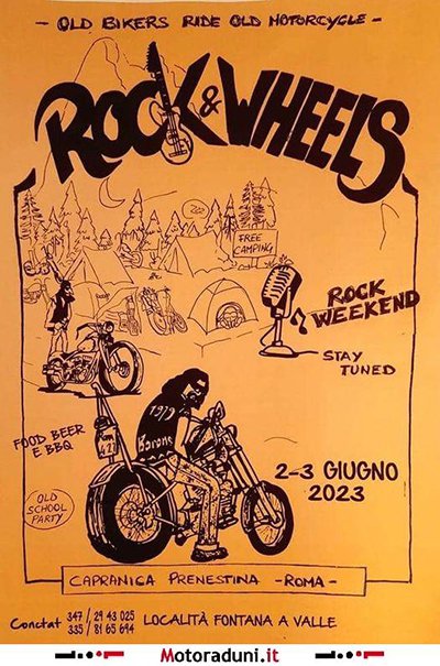 Locandina evento ROCK & WHEELS